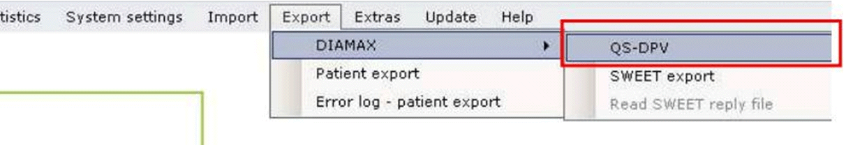 How to export DIAMAX data